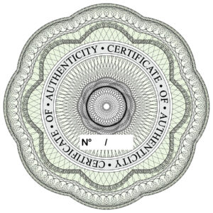 Le cri de la souffrance certificat d'authenticité